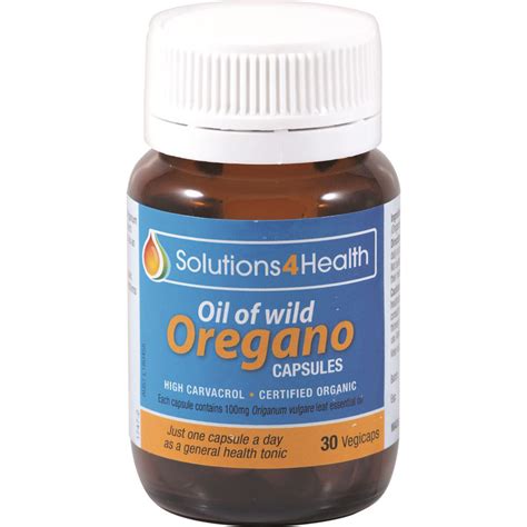 Solutions 4 Health Oil Of Wild Oregano Capsules 30 Vege Capsules