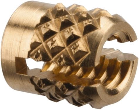 E Z LOK 4 40 UNC Brass Flush Press Fit Threaded Insert For Plastic