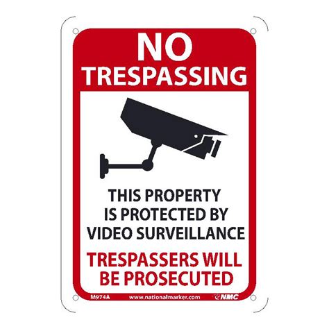 Accuformnmc M974 Warning Private Property No Trespassing Sign