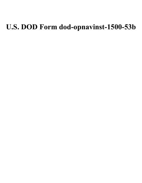 Us Dod Form Dod Opnavinst 1500 53b