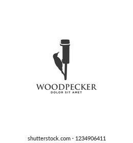 Woodpecker Logo Design Stock Vector (Royalty Free) 1234906411 ...