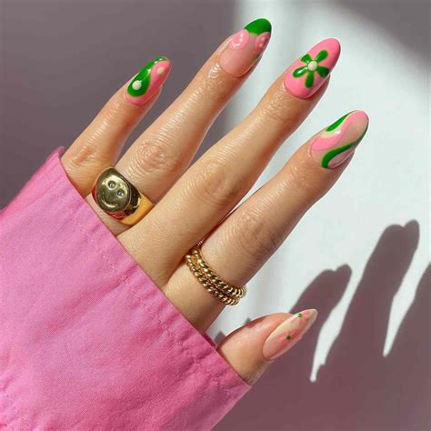 20 Pink And Green Nail Ideas With Juicy Watermelon Sugar Vibes