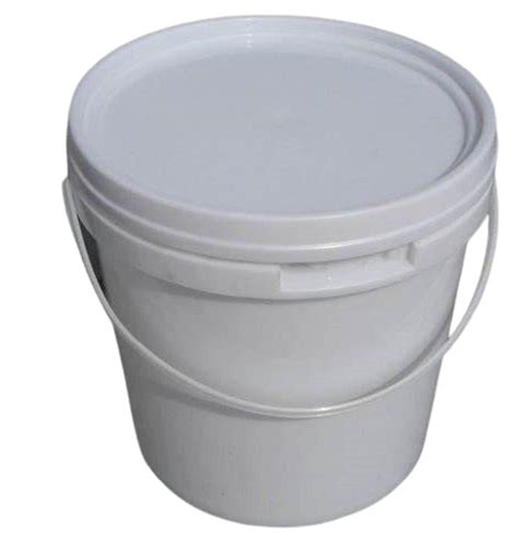 Plain Plastic White Paint Bucket With Handle Capacity Litre At Rs