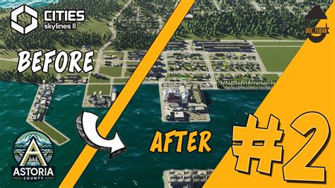 Detailing Of A Harbor And City Expansion In Cities Skylines 2 Astoria