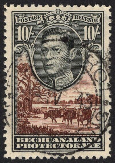 Bechuanaland 1938 52 10 Black And Red Brown Sg 128 Fine Used Imperium