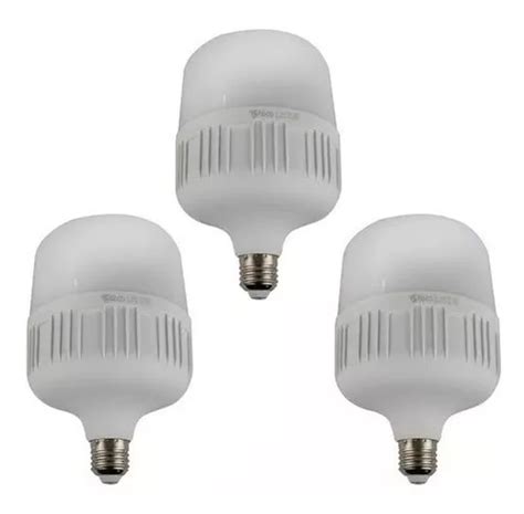 Kit 3 Pzs Foco Led Para Casa 20w Ahorradores Bulbo Tipo Bala Color De