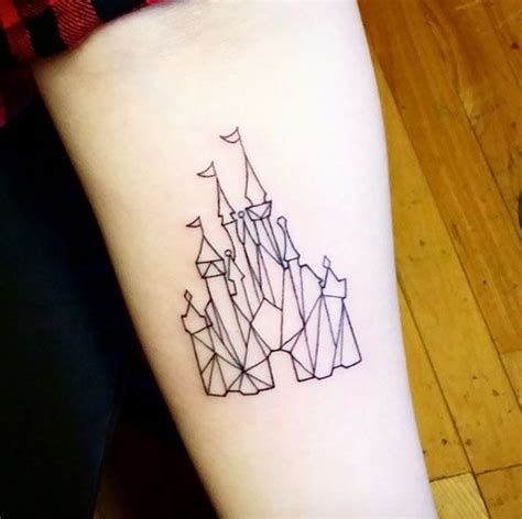 33 Exquisite Disney Castle Tattoo Designs TattooBlend Castle Tattoo