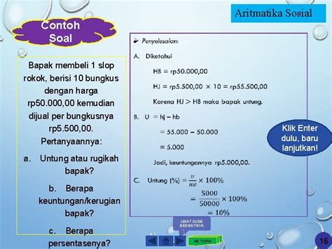 16 Contoh Soal Aritmatika Untung Rugi Frankie Parsons