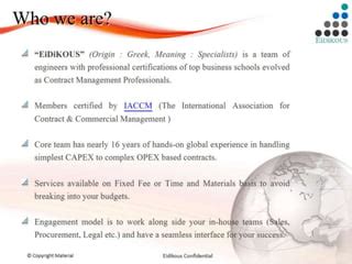 Eidikous Contract Management And Supply Chain Management Consultants