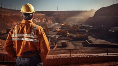 Imagen Que Muestra A Un Trabajador Cualificado De Una Mina De Cobre