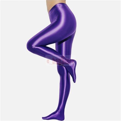 Leohex Sexy Women S Nylon Glitter Stockings Satin Glossy Opaque