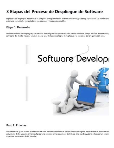 Etapas Del Proceso De Despliegue De Software Ingenier As Materia Y