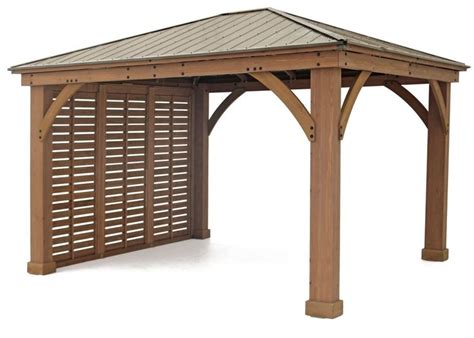 Yardistry 12 Gazebo Privacy Wall Gazebo Privacy Outdoor Pergola