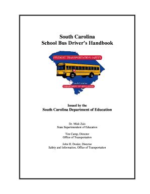 Fillable Online South Carolina School Bus Drivers Handbook - Worldnow ...