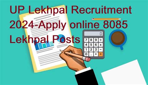 Up Lekhpal Recruitment 2024 Apply Online 8085 Lekhpal Posts