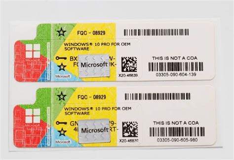 Microsoft Windows 10 Pro COA Sticker Product Key Expert Zone