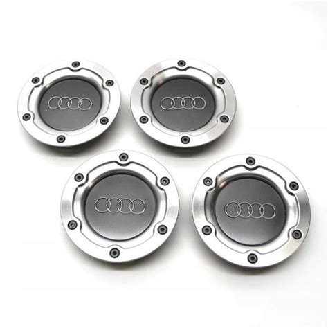 4 X 147mm AUDI Argent Logo Caches Moyeu Centre Roue Enjoliveur Pour