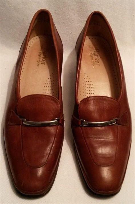 Barker Vintage Shoes Ladies Size 75 90 Brown Leather Slip On Mid