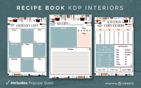 Blank Recipe Book Template Vector Templates Ai Png Svg