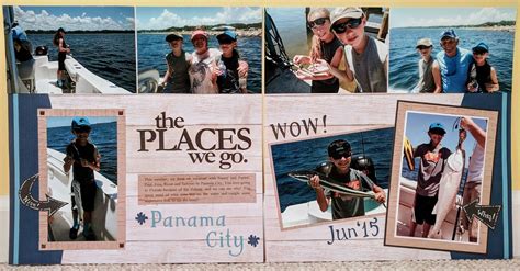 Vacation two page scrapbook layout ideas | Vacation scrapbook, Travel ...