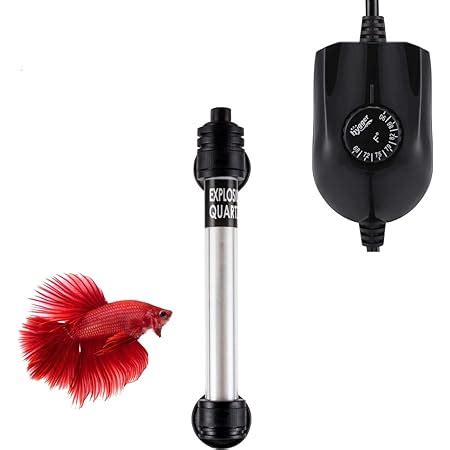 Amazon Hygger W Mini Inline Quartz Glass Aquarium Heater With