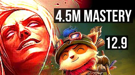 Vlad Vs Teemo Top 4 5m Mastery 9 0 2 1000 Games Legendary Kr