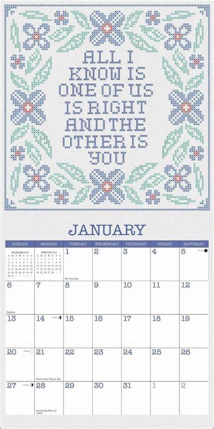 Bitchin Cross Stitchin Kalender 2019