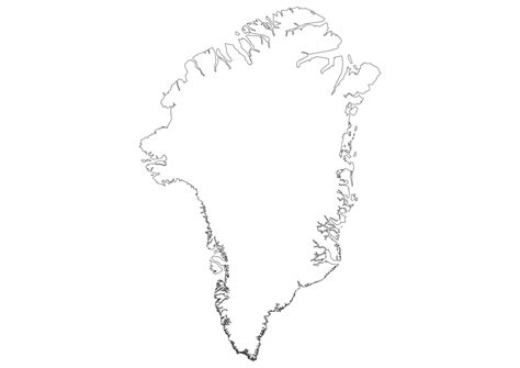 Blank Map Of Greenland Svg Vector Outline Map