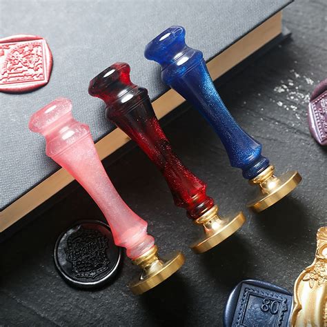 Starry Transparent Resin Wax Seal Handle Universal Wax Seal Etsy