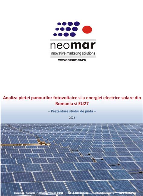 Analiza Pietei Panourilor Fotovoltaice Si A Energiei Electrice Solare