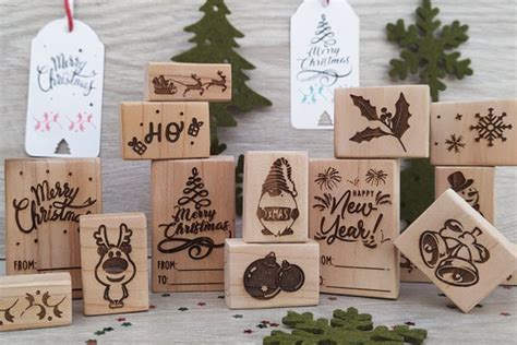 Christmas Rubber Stamps Rubber Christmas Stamps Holiday - Etsy Canada