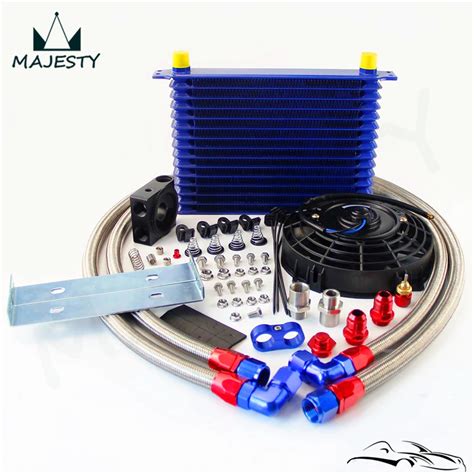 Trust 15 Row Oil Cooler Kit 3 4X16 UNF Oil Filter Sandwich Plate