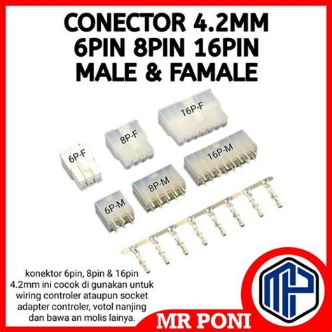 Jual Original konektor Molex 6 pin, 8 Pin, 16 pin 4.2mm untuk socket ...