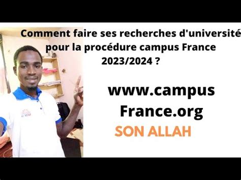 Comment Choisir Ses Universit Sur Campus France Org Youtube