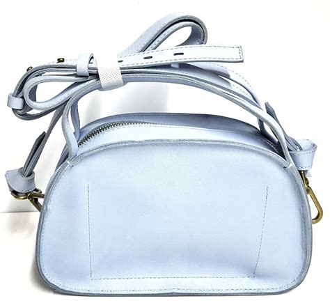 Madewell Sydney Zip Top Crossbody Satchel Bag Dusty Pool Light Blue