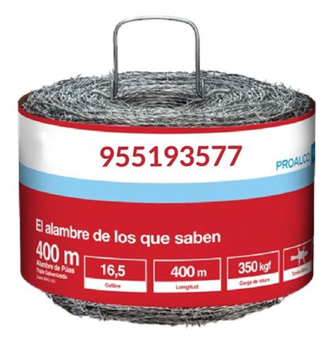 Alambre De Puas 200 Metros Triple Galvanizado Calibre 16 En Venta