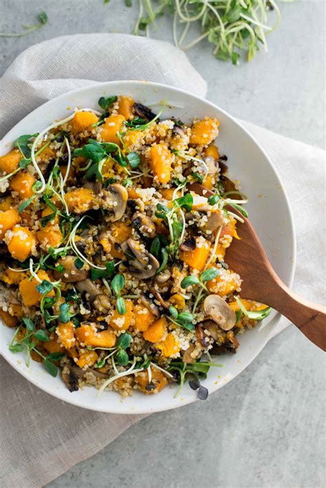 Warm Butternut Squash Salad With Quinoa And Cranberry Vinaigrette