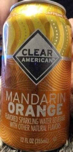 Clear American Mandarin Orange Sparkling Water 355 Ml Nutrition