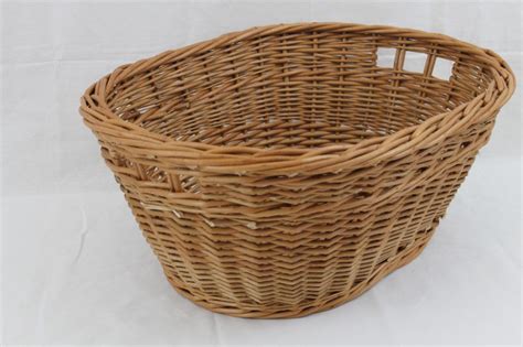 Washing Basket With Fingerholes Wicker Baskets