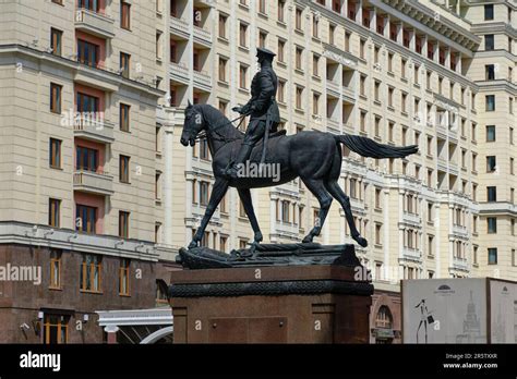 Statue Of Marshal Zhukov In Moscow Hi Res Stock Photography And Images