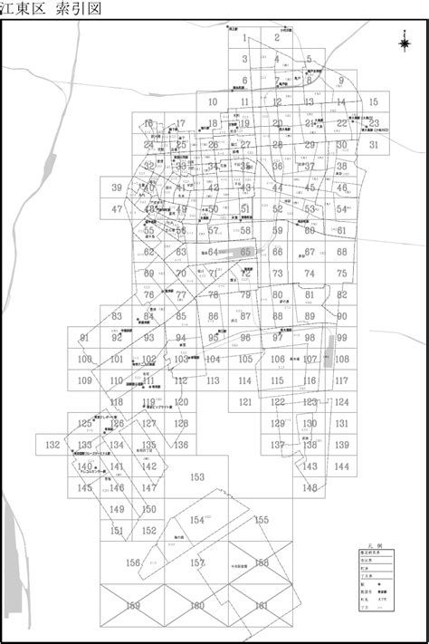 東京都主税局＜路線価公開＞＜令和6基準年度路線価図＞＜23区地図から選択＞＜江東区索引図＞