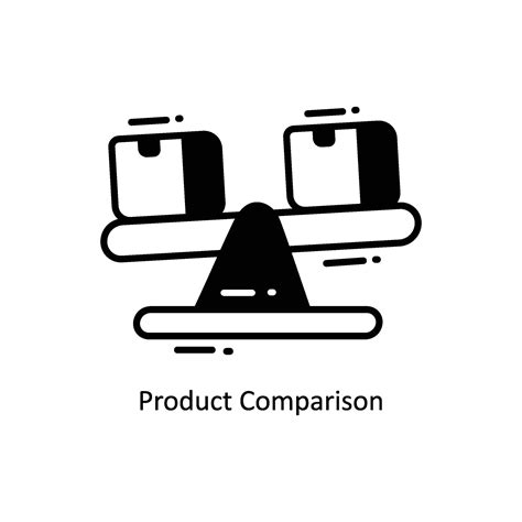 Product Comparison doodle Icon Design illustration. Ecommerce and