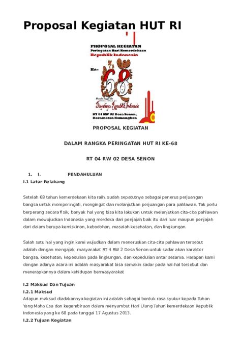 Proposal Kegiatan 17 Agustus Pdf