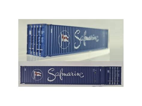 Set Di Container Safmarine Blu Scritta Bianca Scala N