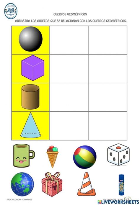 Los Cuerpos Geometricos Interactive Activity Actividades De Escritura