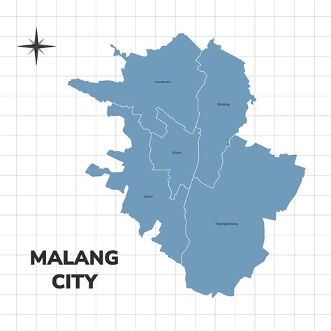 Malang city map illustration. Map of cities in Indonesia 36272045 ...