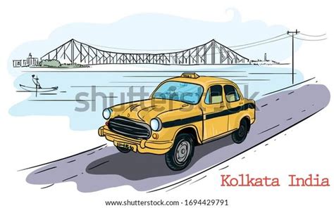 Howrah Bridge Kolkata City West Bengal Stock Vector Royalty Free