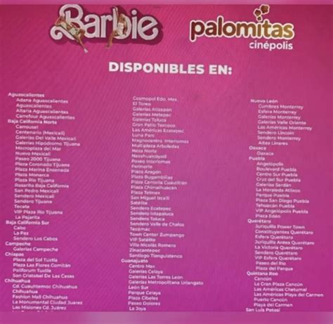 Nada más con el antojo Palomitas rosas de Cinépolis para película de