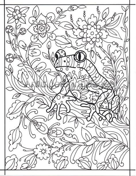 Adult Coloring Pages Frog Coloring Page Amphibians Coloring Pages