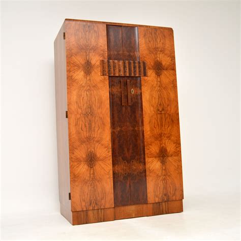 S Art Deco Burr Walnut Compactum Wardrobe Retrospective